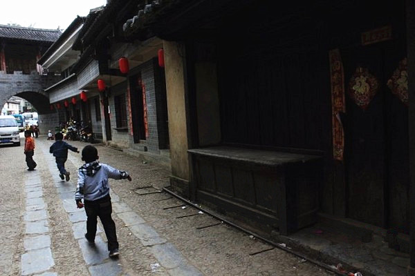 Bixi Ancient Town in Mojiang County, Puer