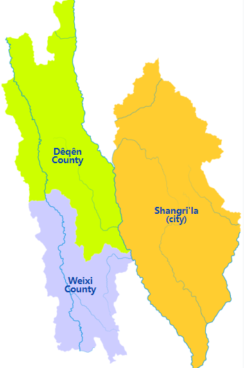 Diqing Administrative Map