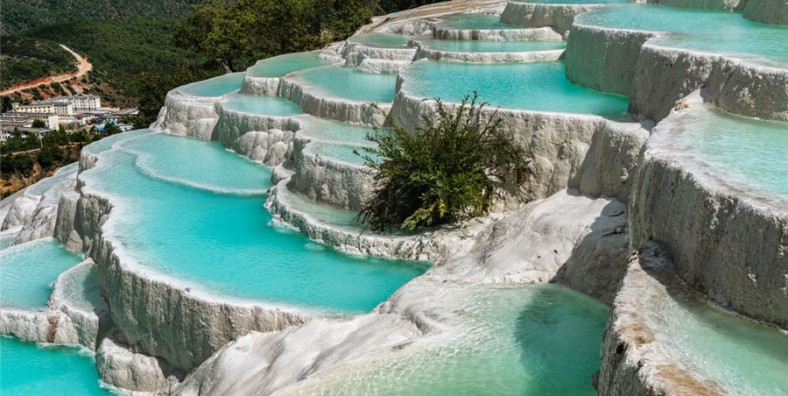 Baishuitai (White Water Terraces) in Shangri-la, Diqing