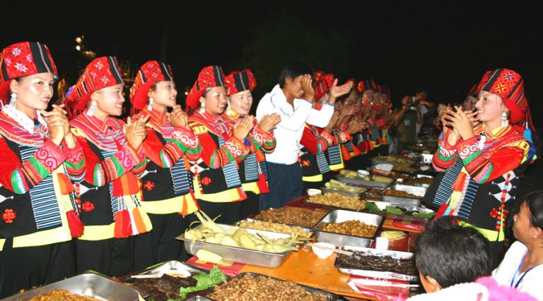 The Long Street Banque of Hani Ethnic Minority in Luchun County, Honghe