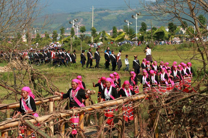 New Rice Festival of Wa Ethnic Minority in Cangyuan County, Lincang