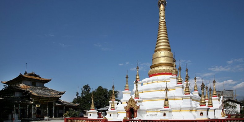 Fengping Buddhist Pagoda in Mangshi City, Dehong