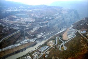 Xiluodu Hydropower Plant and Xiluodu Dam in Yongshan County, Zhaotong