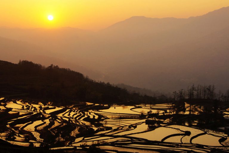 Paozhuzhai Hani Rice Terraces in Yuanyang County, Honghe