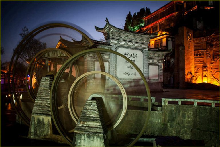 The Giant Water Wheels in Lijiang Old Town
