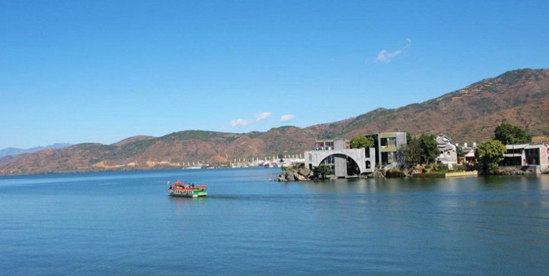 Yuji Island of Erhai Lake in Dali City