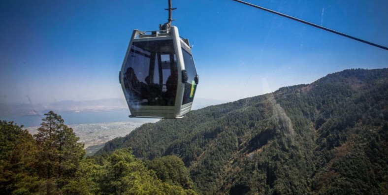 Zhonghe Cableway (Xiaosuodao) of Cangshan Mountain in Dali City
