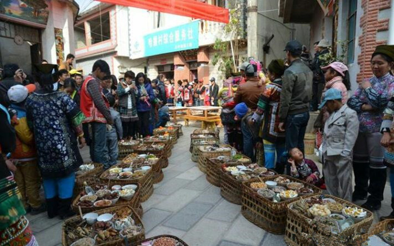 Long Street Banquet of Hani Ethnic Minority in Yunnan