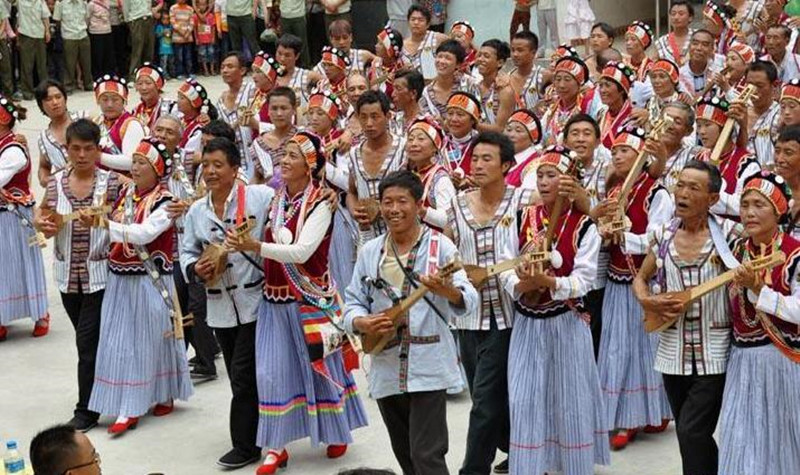 Dabiya Folk Dance of Nu Ethnic Minority in Fugong County, Nujiang