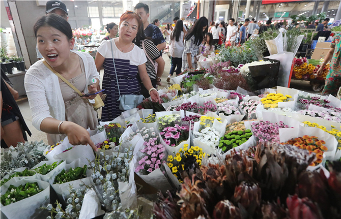 Flower Market in Kunming of Yunnan