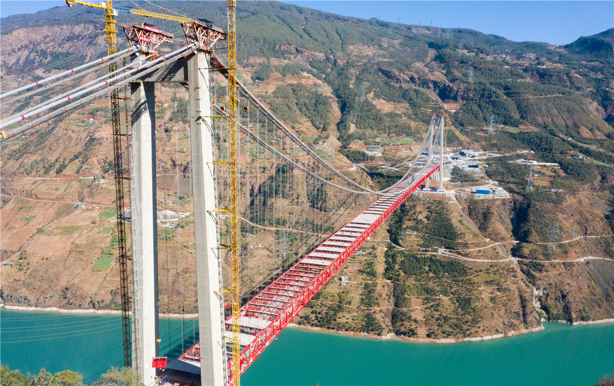 The Jin'an-Jinsha River Bridge in Yunnan
